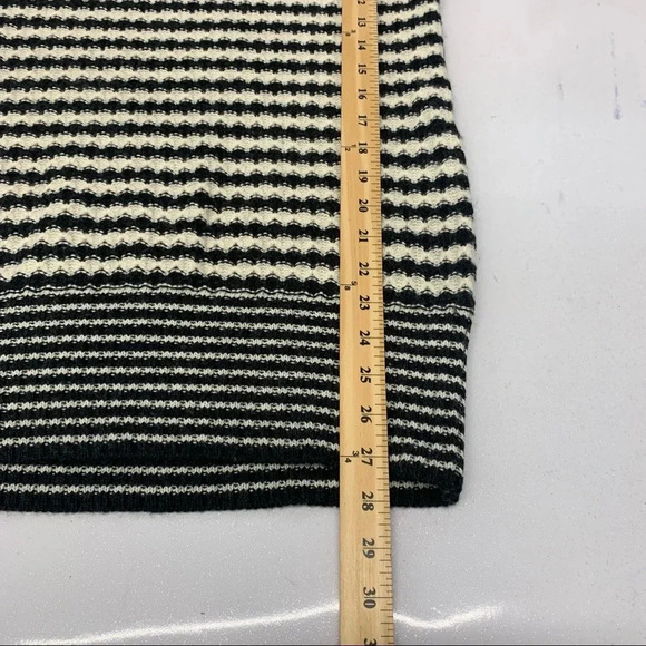 Design History Cowl Neck Sweater Woman Size  Large Black Stripe Wool Blend P/195 - Picture 10 of 10